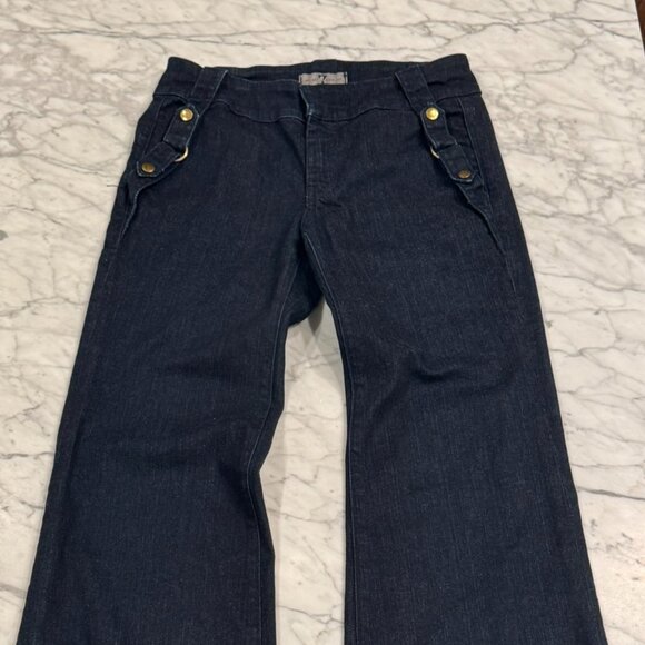 7 For All Mankind Denim - 7 For all Mankind Flared Denim With Straps